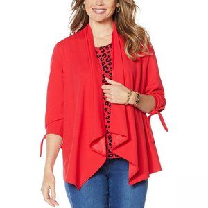 NWT IMAN Women's Plus Size City Chic Jacket 1X Red